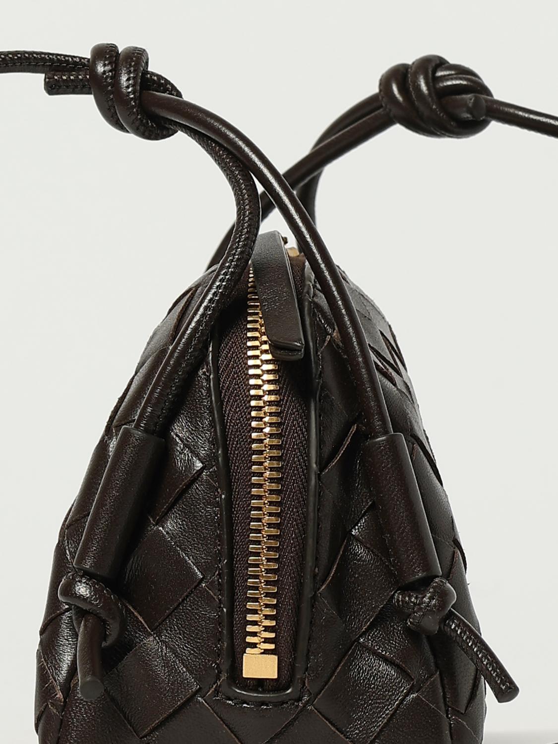 BOTTEGA VENETA BORSA MINI: Borsa Concert Bottega Veneta in nappa intrecciata , Marrone - Img 4