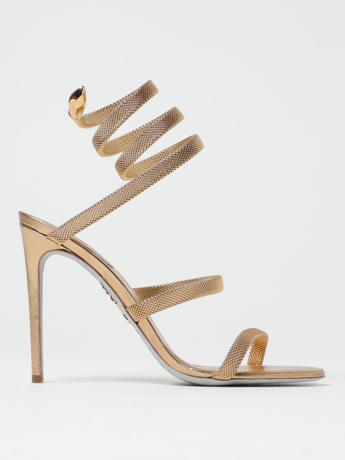 RENE CAOVILLA HEELED SANDALS: Shoes woman Rene Caovilla, Gold - Img 1