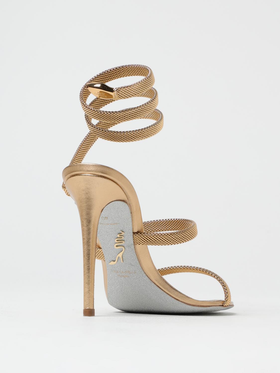 RENE CAOVILLA HEELED SANDALS: Shoes woman Rene Caovilla, Gold - Img 3