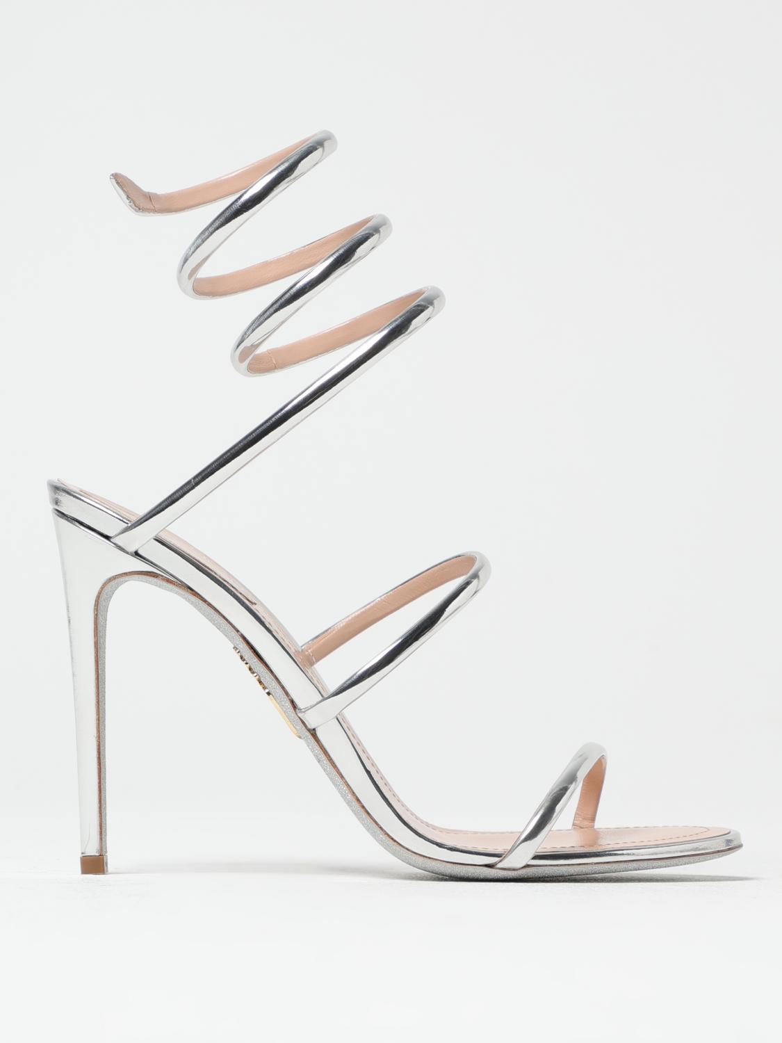 RENE CAOVILLA HEELED SANDALS: Shoes woman Rene Caovilla, Silver - Img 1