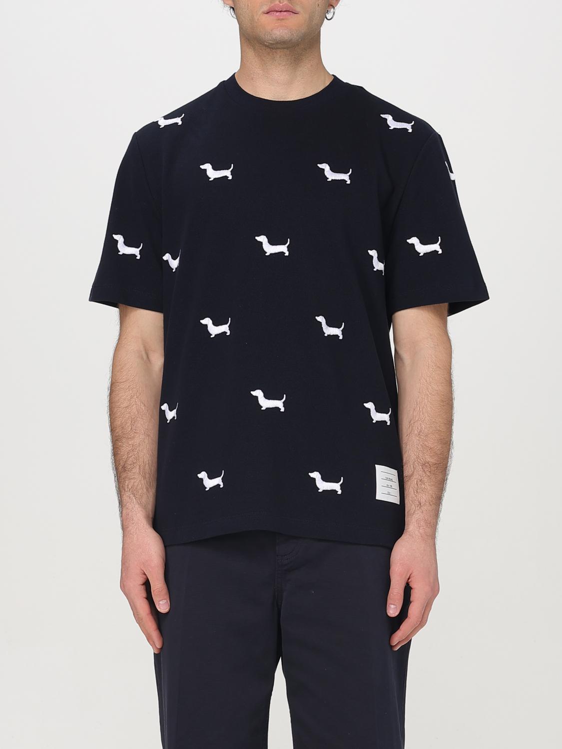 THOM BROWNE T-SHIRT: T-shirt herren Thom Browne, Navy - Img 1