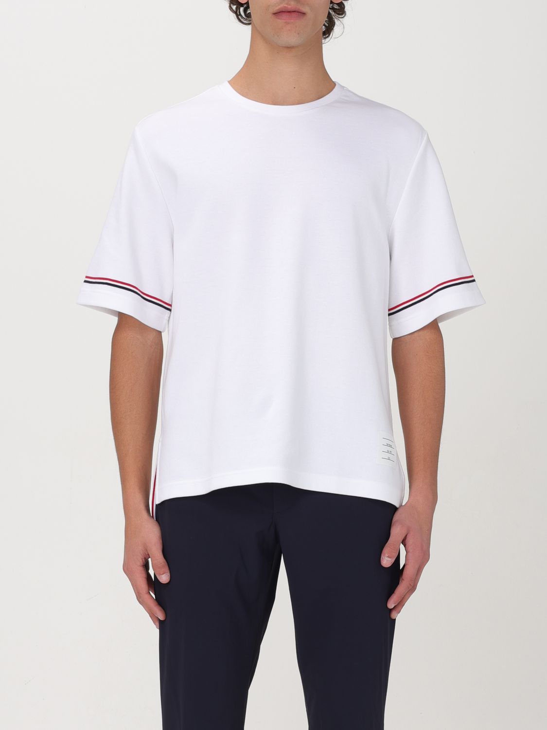 THOM BROWNE T-SHIRT: T-shirt homme Thom Browne, Blanc - Img 1