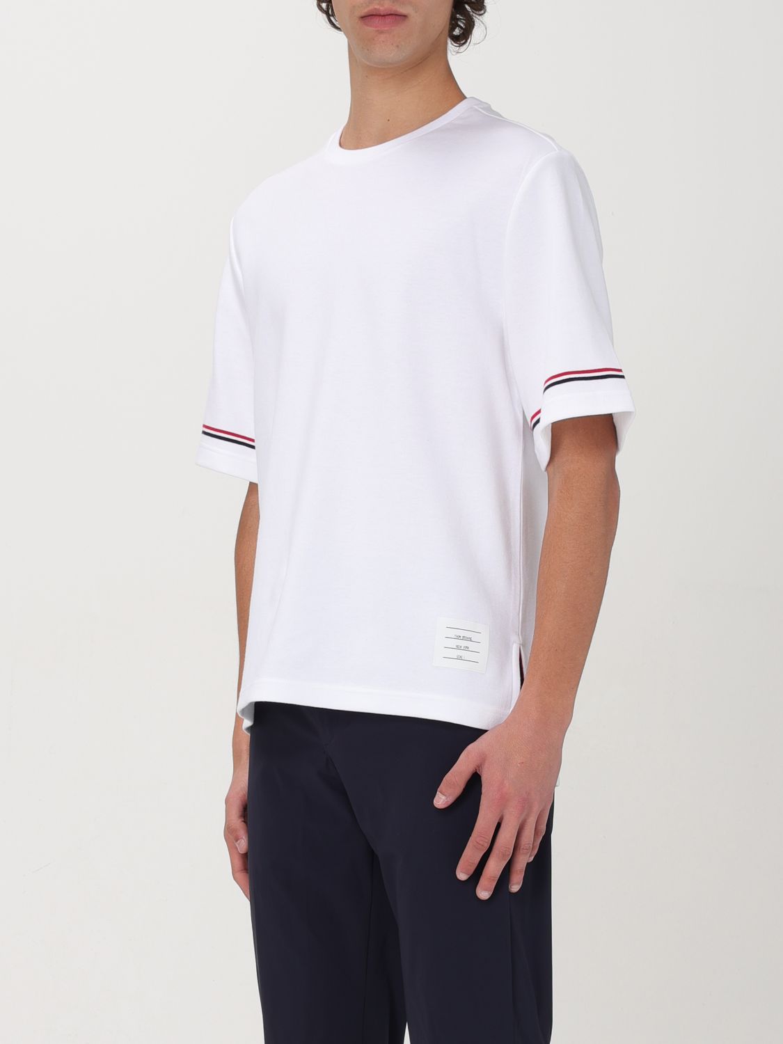 THOM BROWNE T-SHIRT: T-shirt homme Thom Browne, Blanc - Img 3