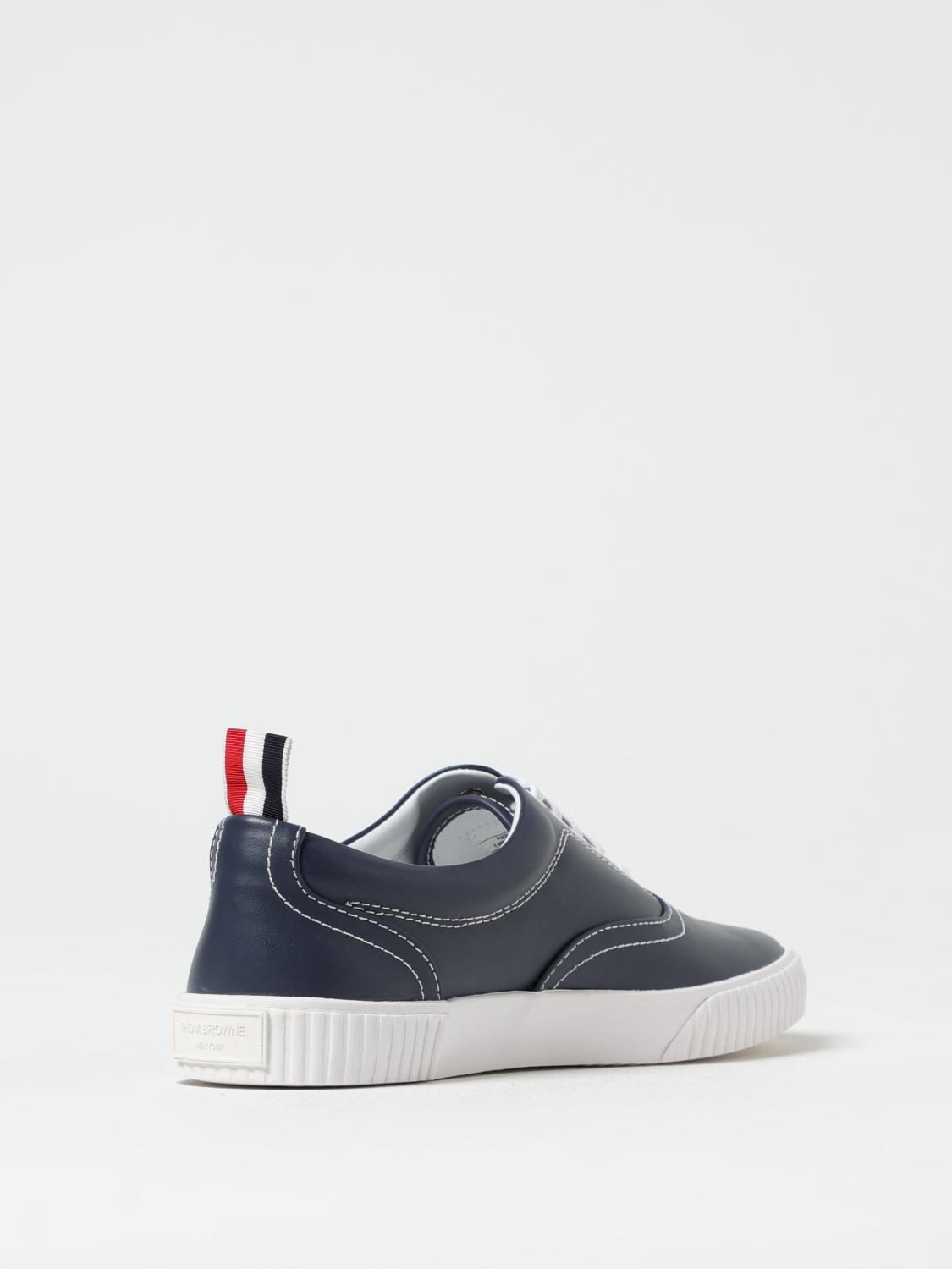 THOM BROWNE SNEAKERS: Sneakers Thom Browne in pelle , Blue Navy - Img 3