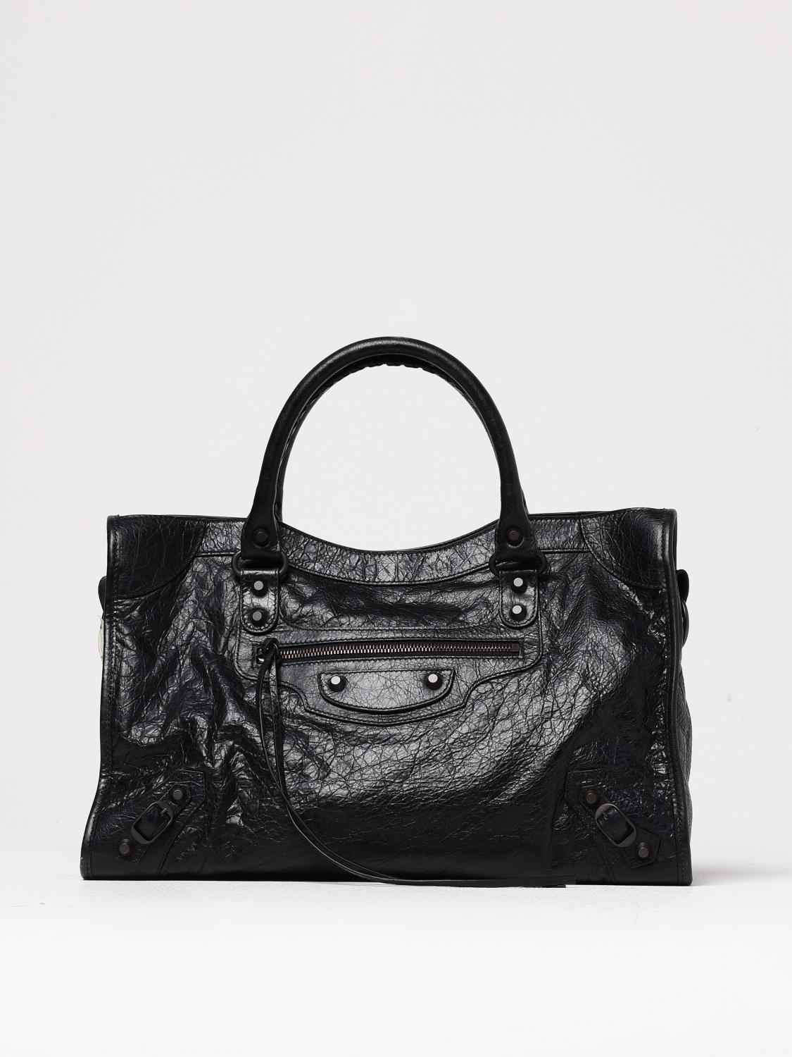 BALENCIAGA BORSA A MANO: Borsa Le City Balenciaga in pelle Arena , Nero - Img 1
