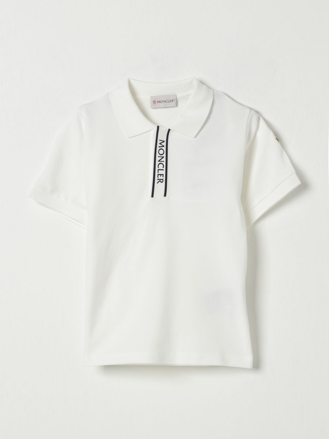 MONCLER POLO SHIRT: Polo shirt kids Moncler, White - Img 1