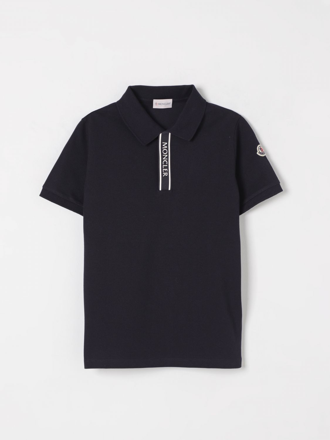 MONCLER POLO: Polo kinder Moncler, Blau - Img 1