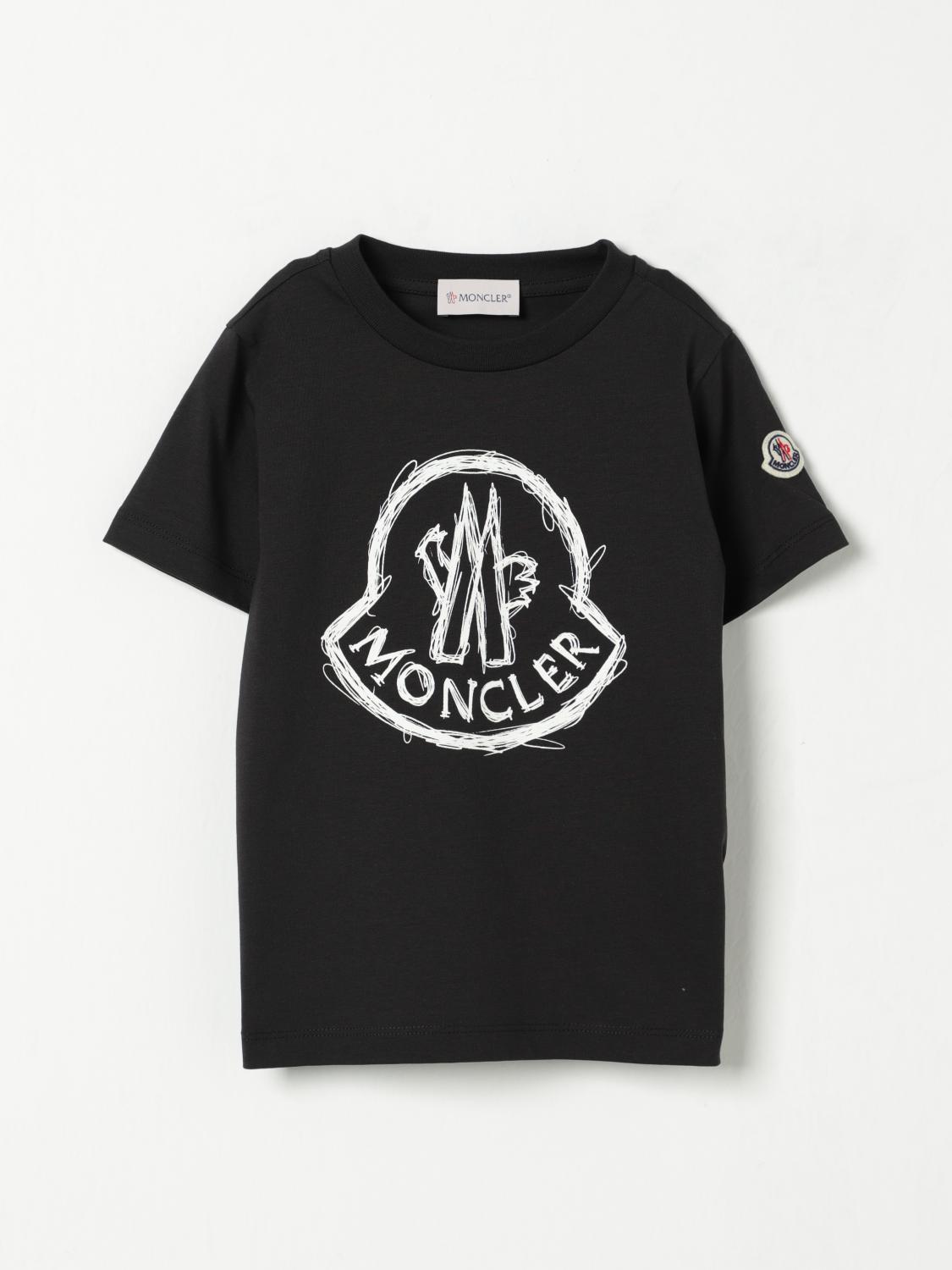 MONCLER T-SHIRT: T-shirt enfant Moncler, Noir - Img 1