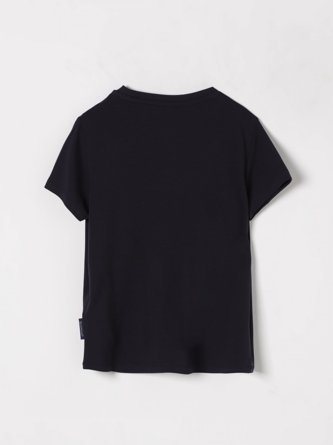 MONCLER T-SHIRT: T-shirt Moncler in cotone con logo , Blue Navy - Img 2