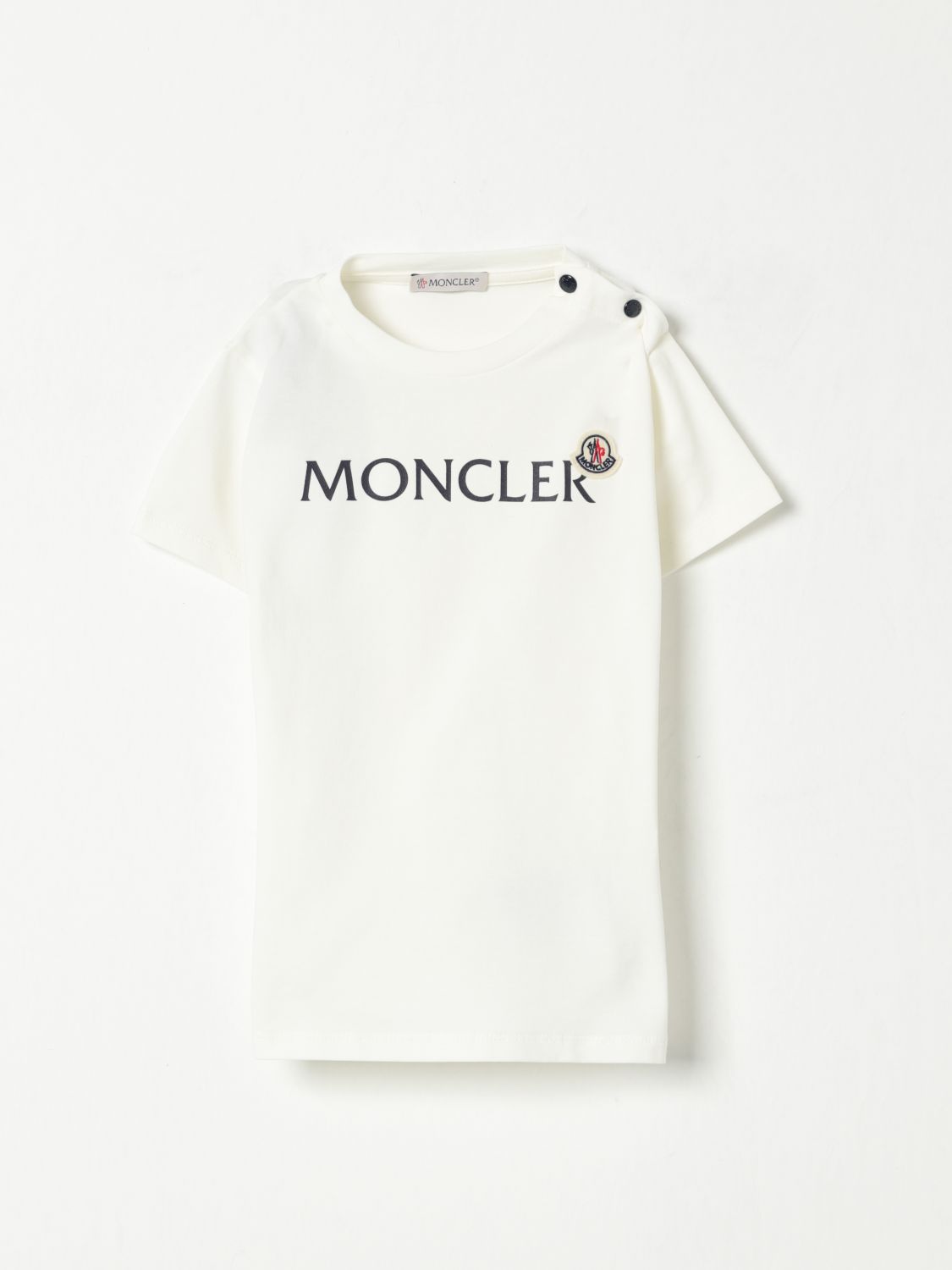 MONCLER T-SHIRT: T-shirt kids Moncler, White - Img 1