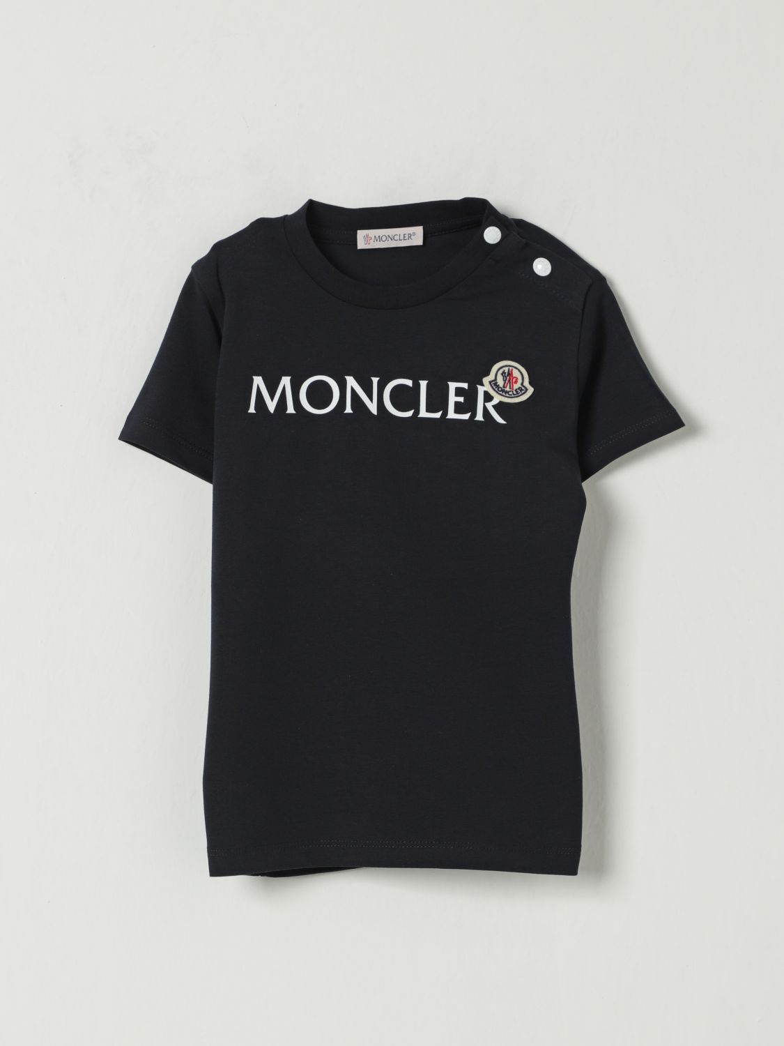 MONCLER T-SHIRT: T-shirt kids Moncler, Navy - Img 1