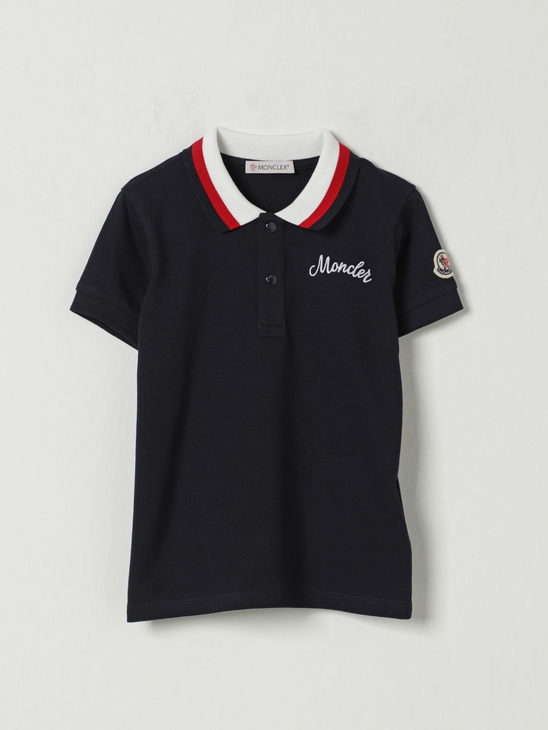 MONCLER T-SHIRT: T-shirt kids Moncler, Navy - Img 1