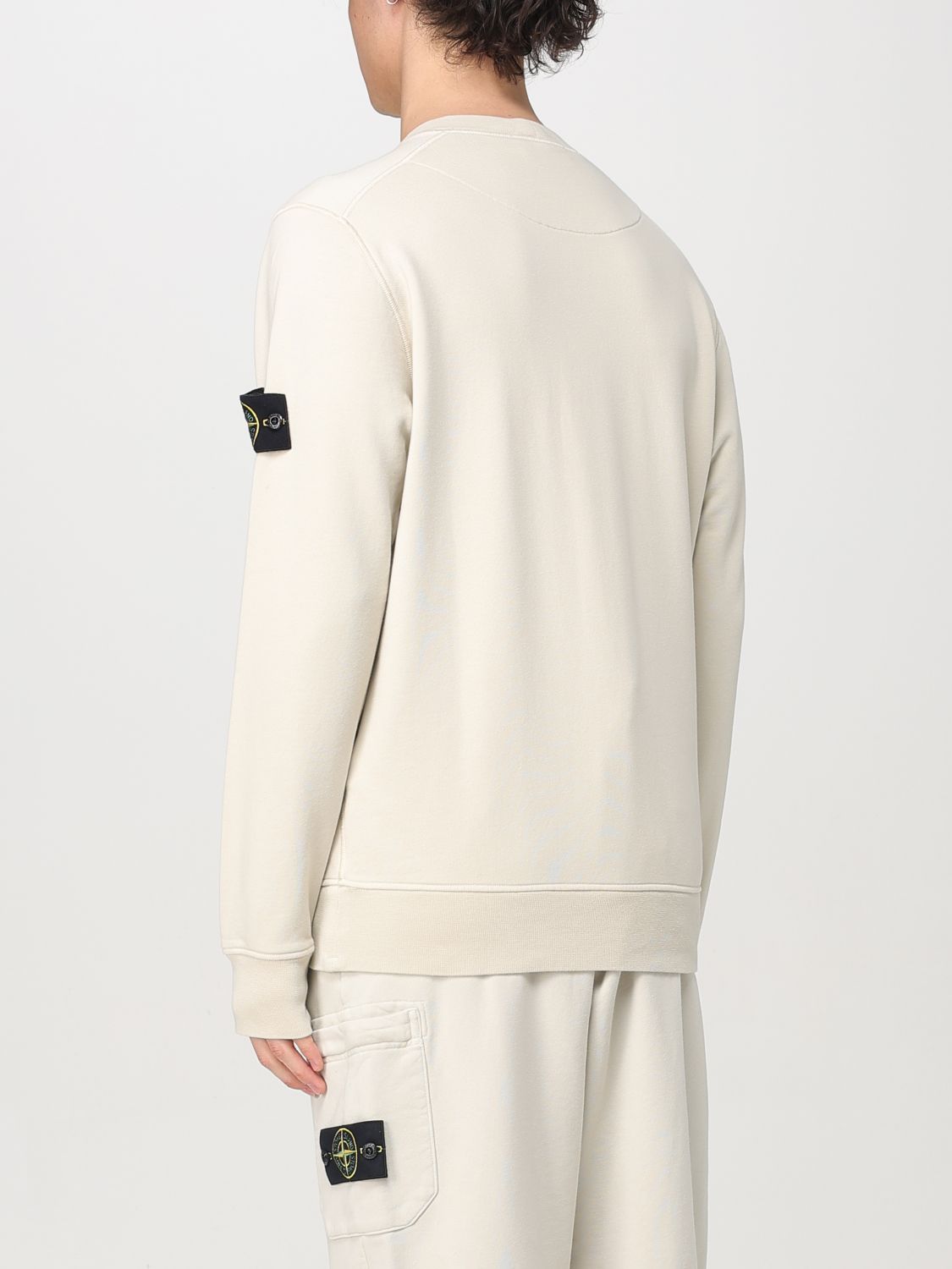 STONE ISLAND 卫衣: 卫衣 男士 Stone Island, 米色 - Img 3