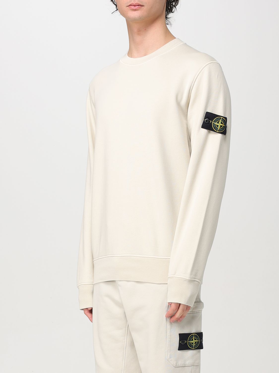 STONE ISLAND 스웨트셔츠: 스웨트셔츠 남성 Stone Island, 베이지 - Img 4