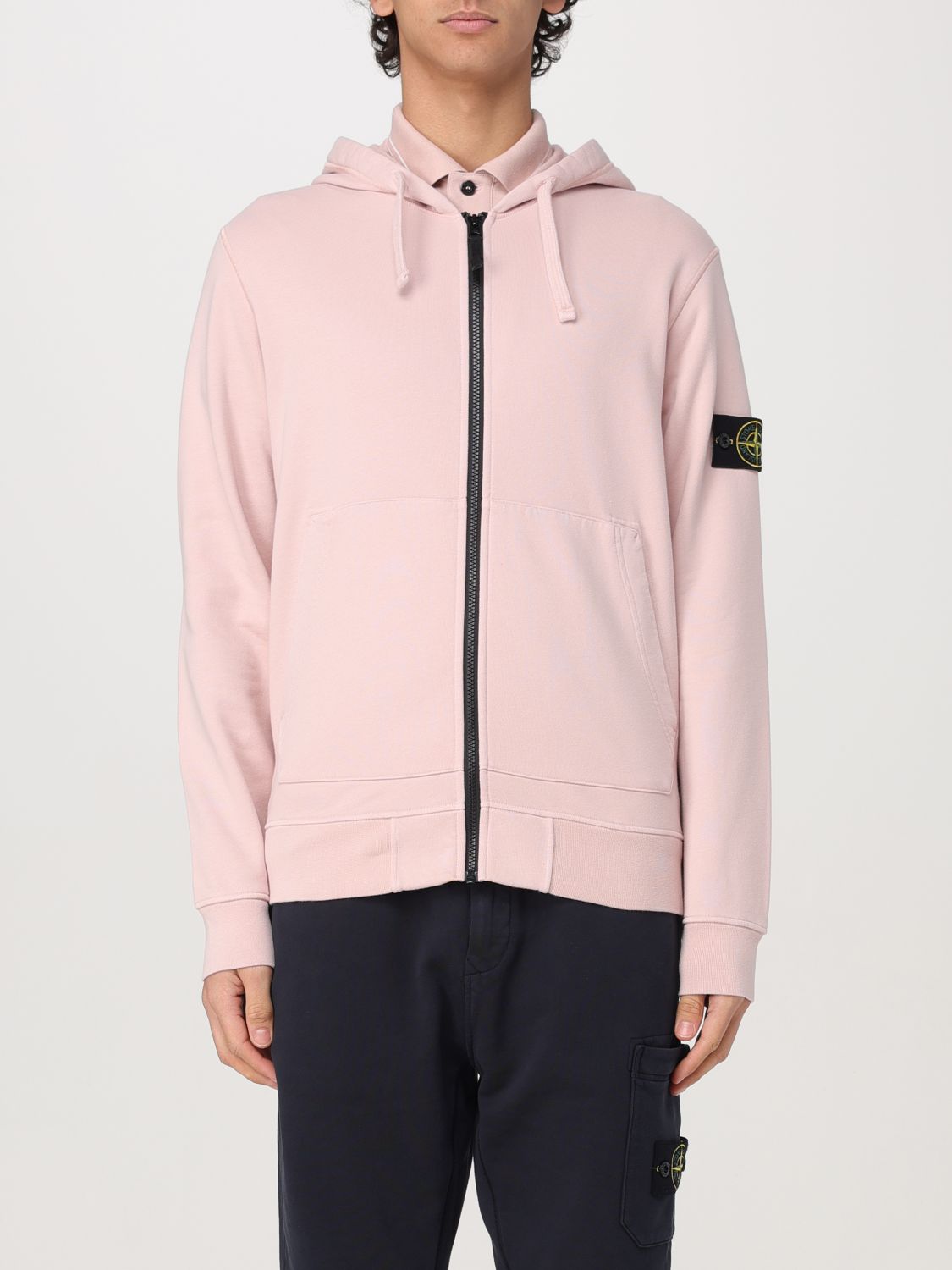 STONE ISLAND SUDADERA: Sudadera hombre Stone Island, Rosa - Img 1