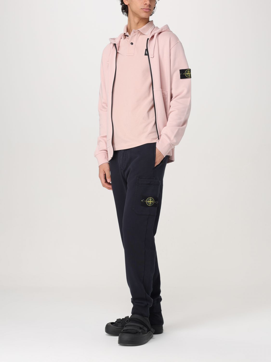 STONE ISLAND SUDADERA: Sudadera hombre Stone Island, Rosa - Img 2