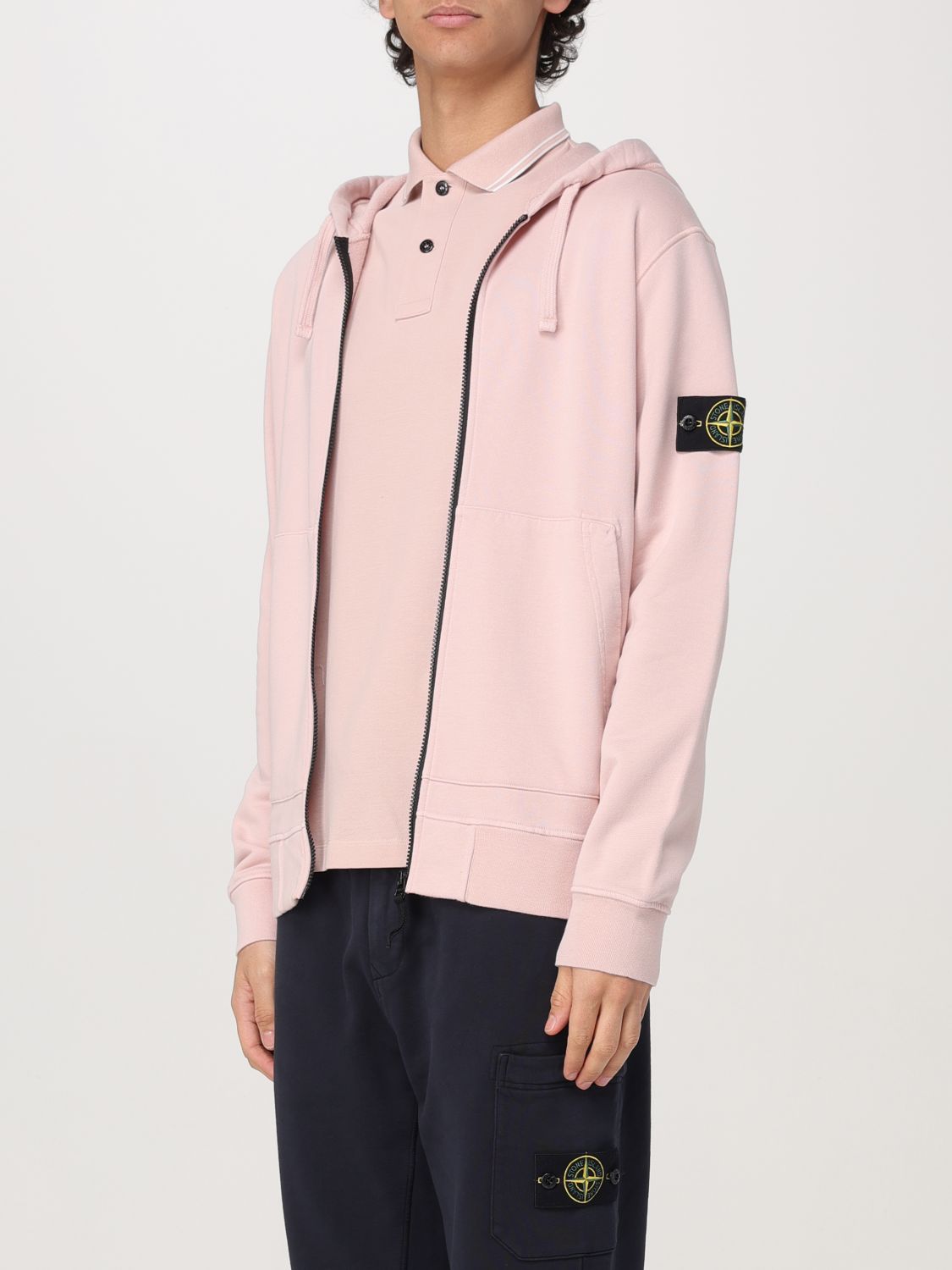 STONE ISLAND SUDADERA: Sudadera hombre Stone Island, Rosa - Img 4