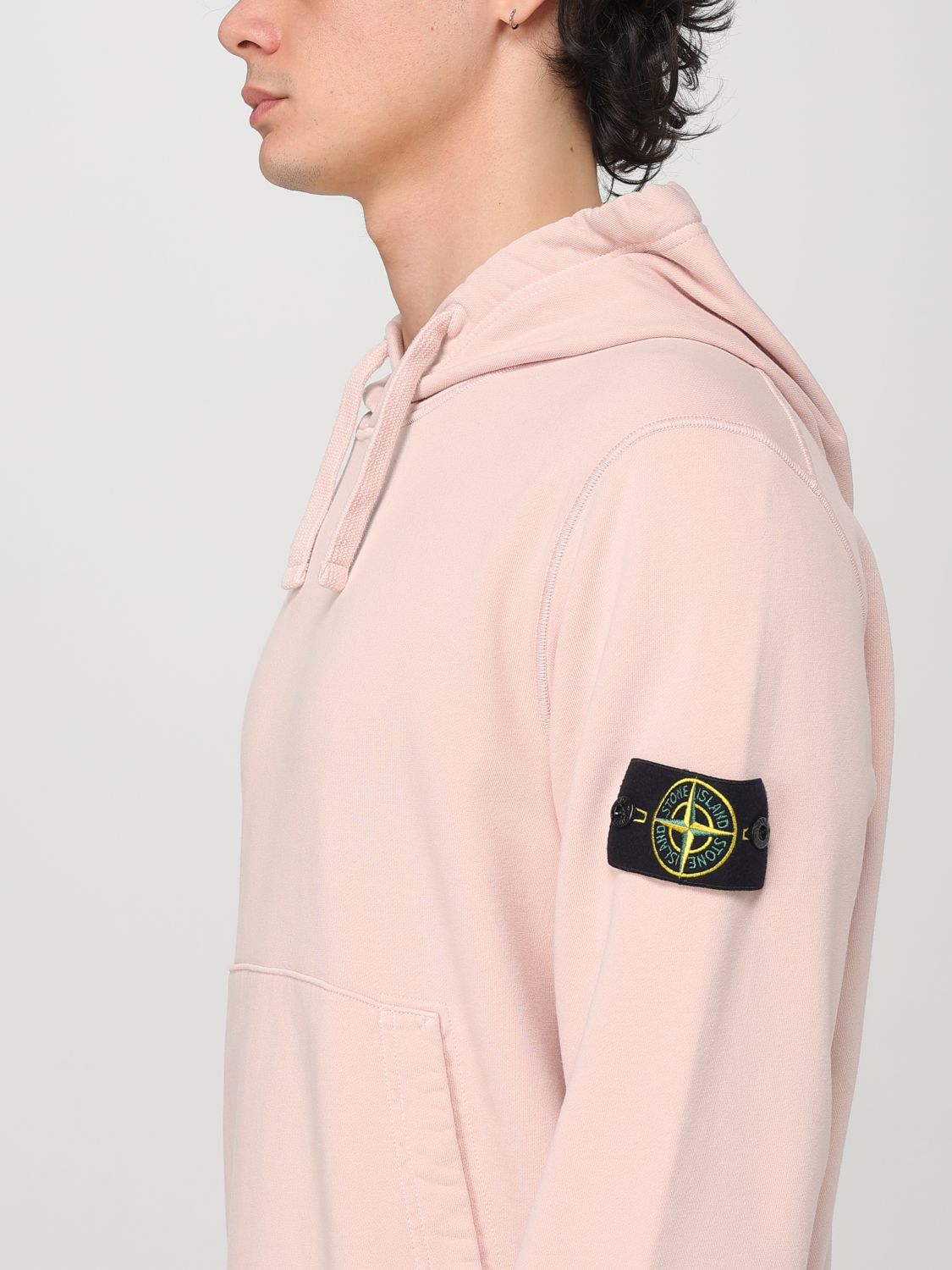 STONE ISLAND SUDADERA: Sudadera hombre Stone Island, Rosa - Img 5