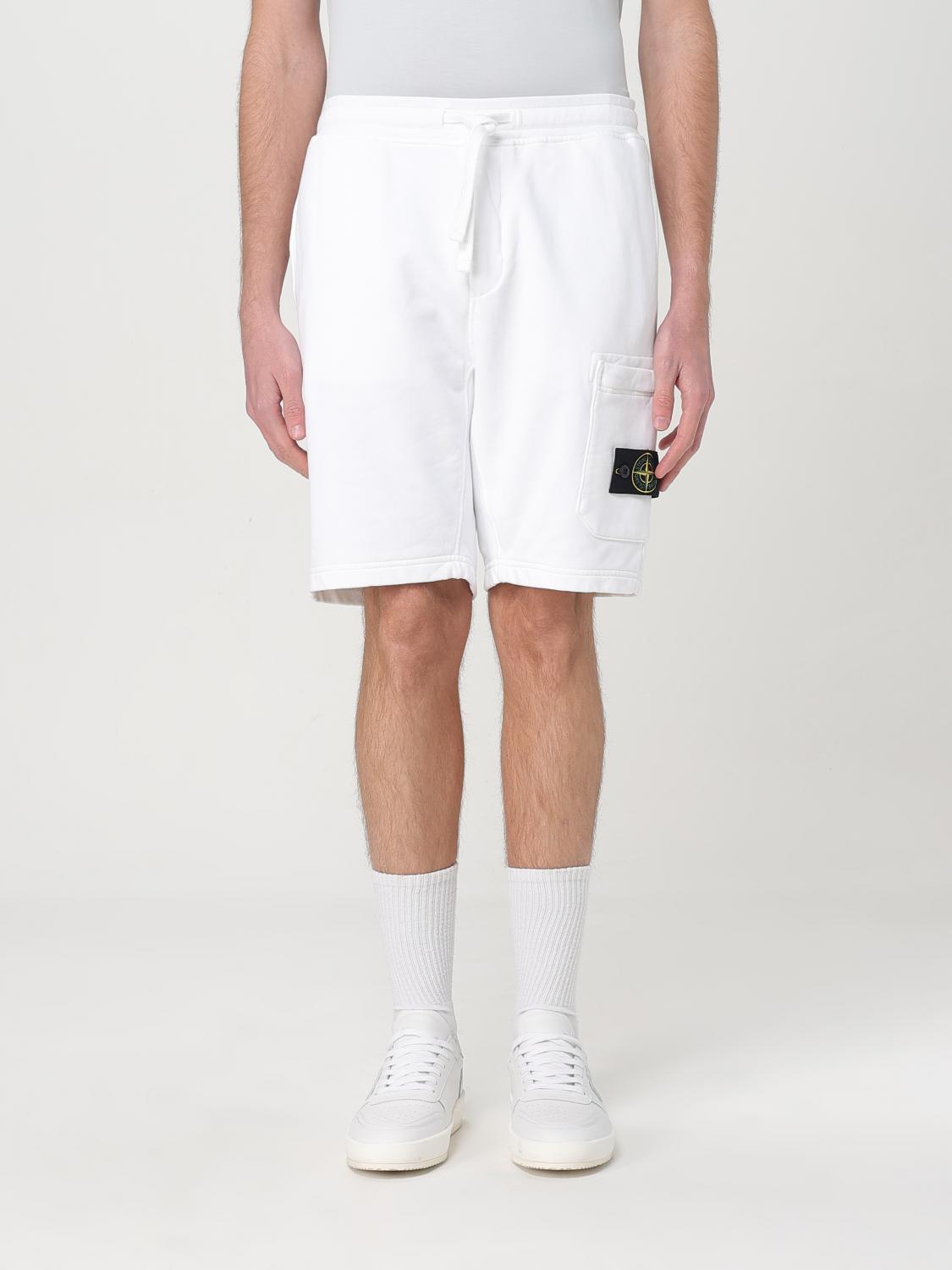 STONE ISLAND PANTALONES CORTOS: Pantalones cortos hombre Stone Island, Blanco - Img 1