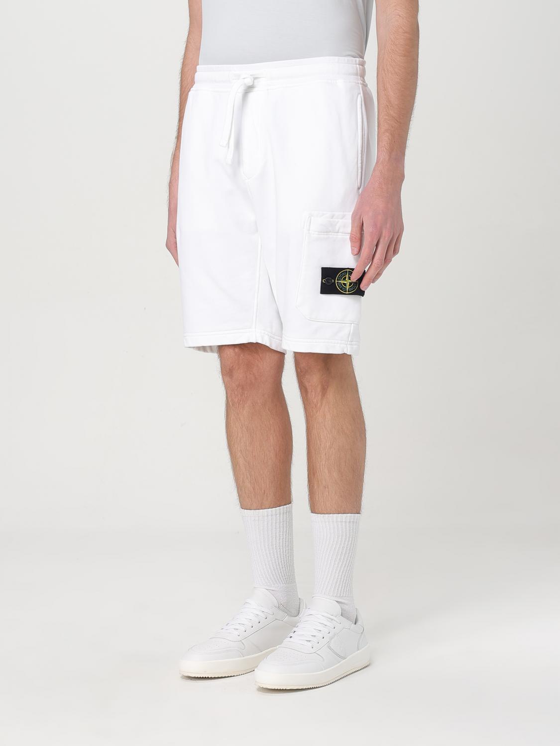 STONE ISLAND PANTALONES CORTOS: Pantalones cortos hombre Stone Island, Blanco - Img 4