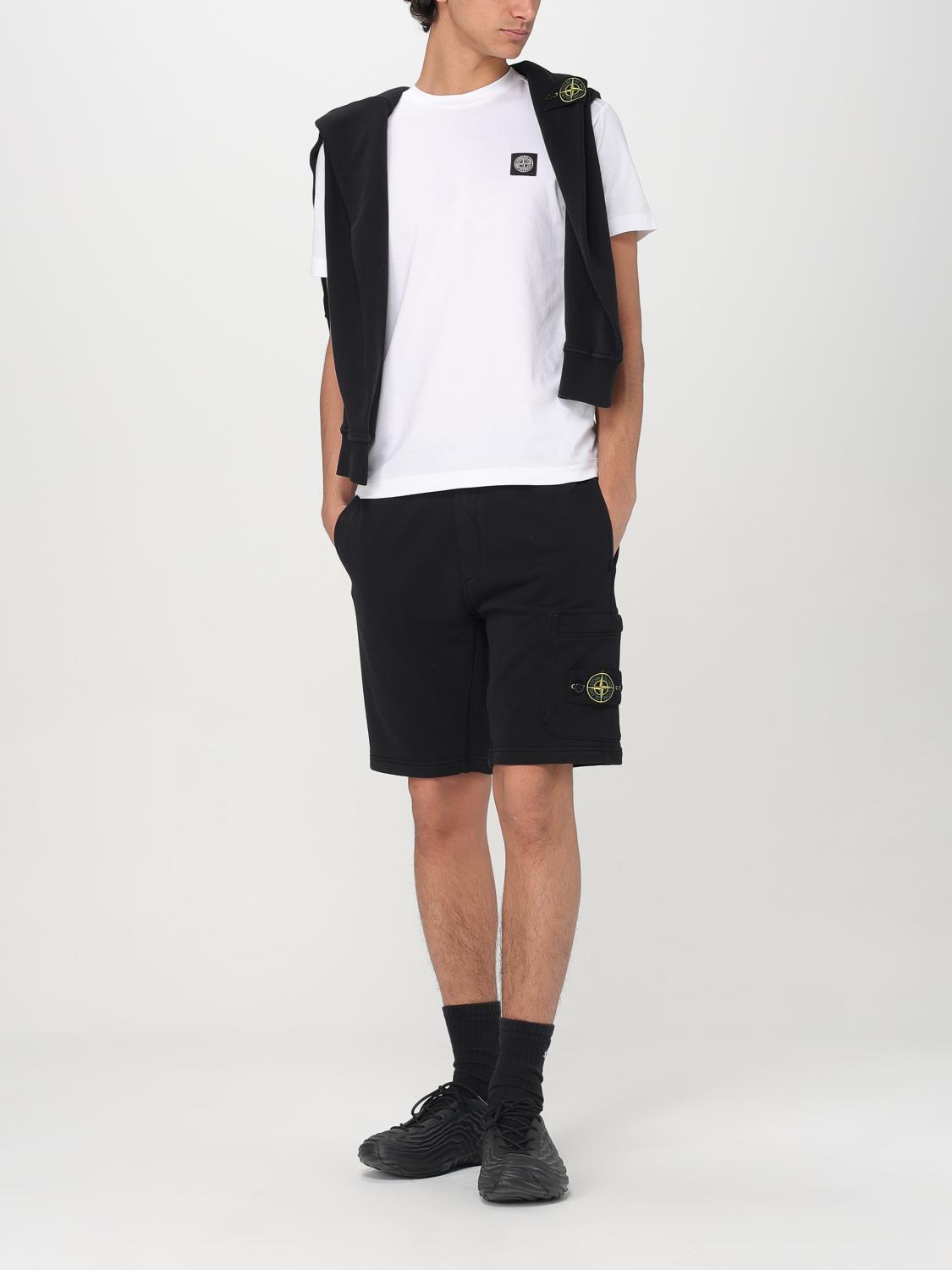 STONE ISLAND PANTALONES CORTOS: Pantalones cortos hombre Stone Island, Negro - Img 2