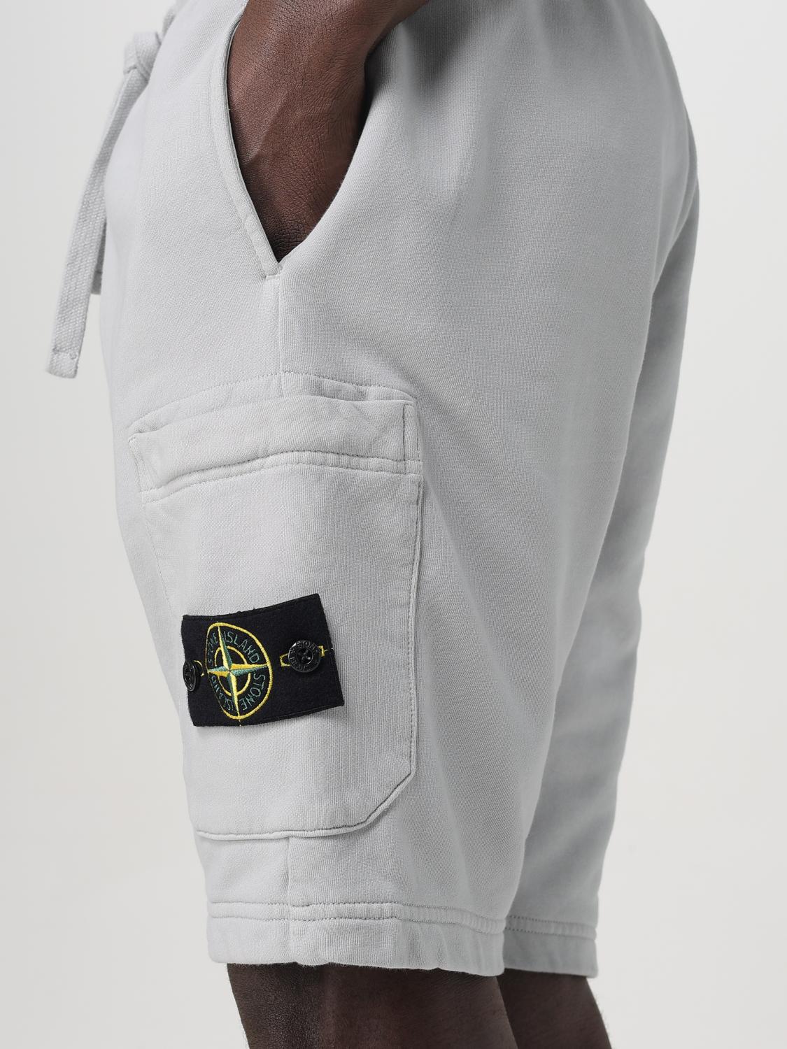 STONE ISLAND PANTALONES CORTOS: Pantalones cortos hombre Stone Island, Gris - Img 5