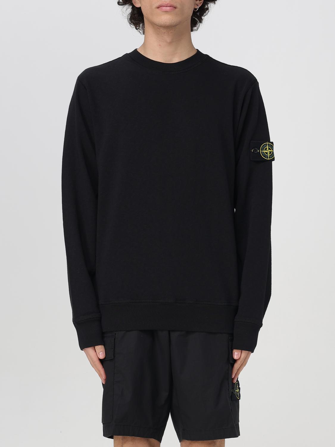 STONE ISLAND 스웨트셔츠: 스웨트셔츠 남성 Stone Island, 블랙 - Img 1