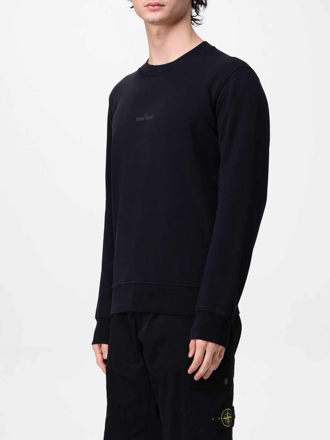 STONE ISLAND SUDADERA: Sudadera hombre Stone Island, Negro - Img 4