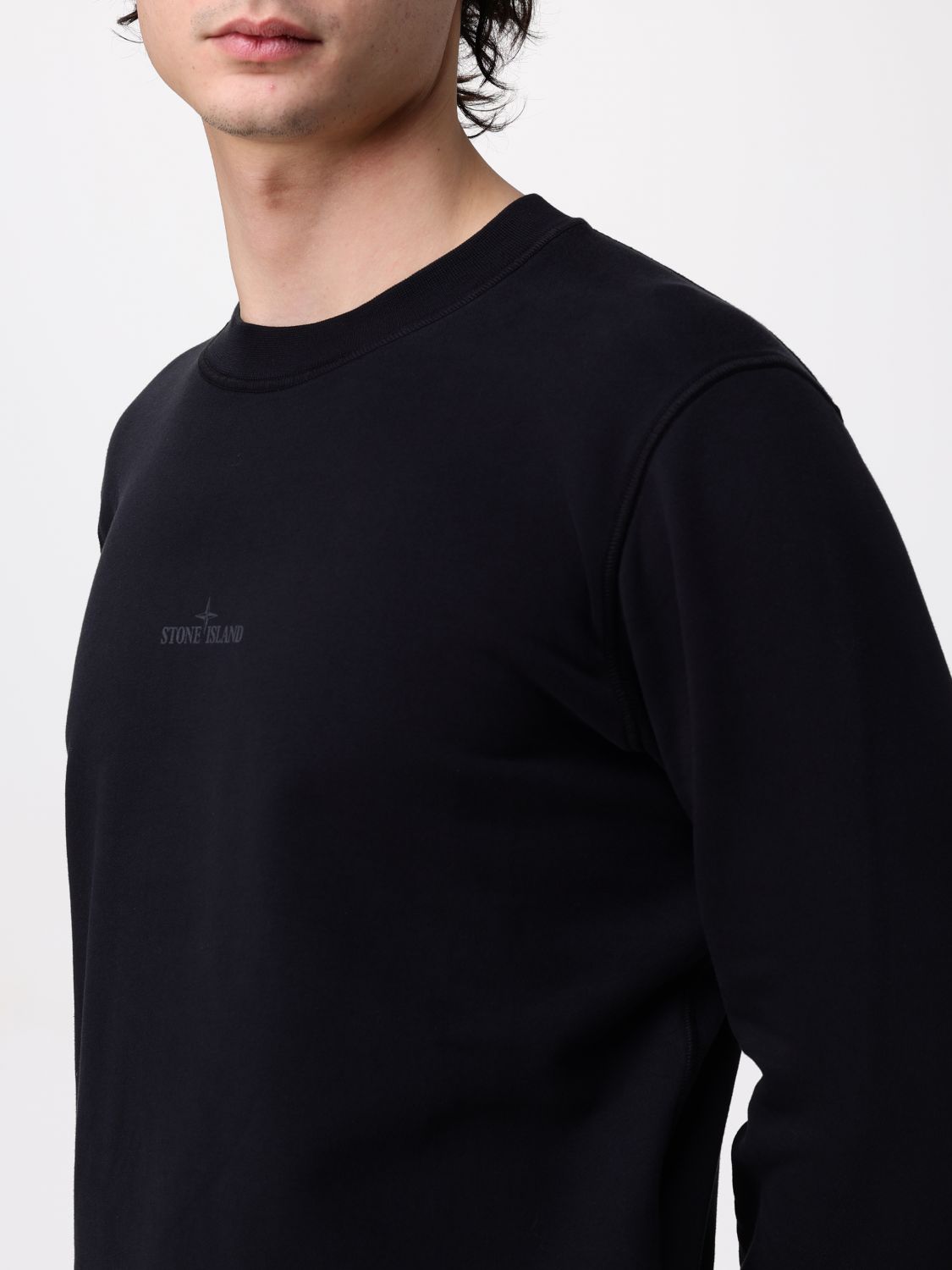 STONE ISLAND SUDADERA: Sudadera hombre Stone Island, Negro - Img 5