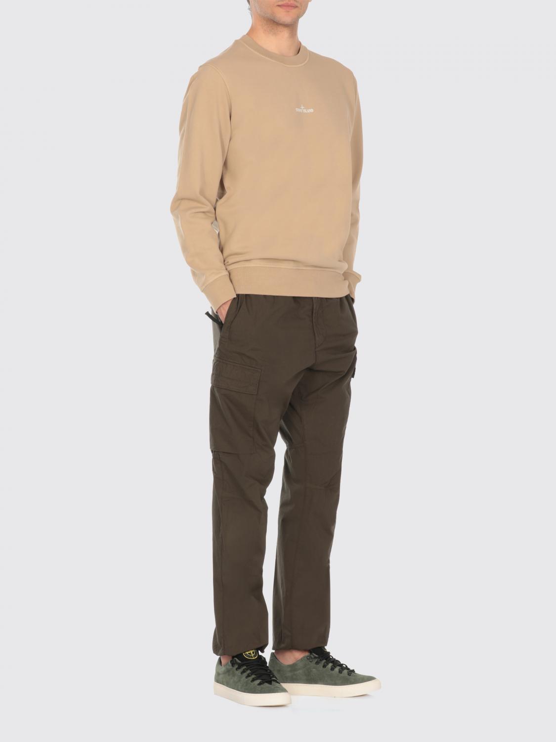 STONE ISLAND FELPA: Felpa Stone Island in cotone , Beige - Img 2