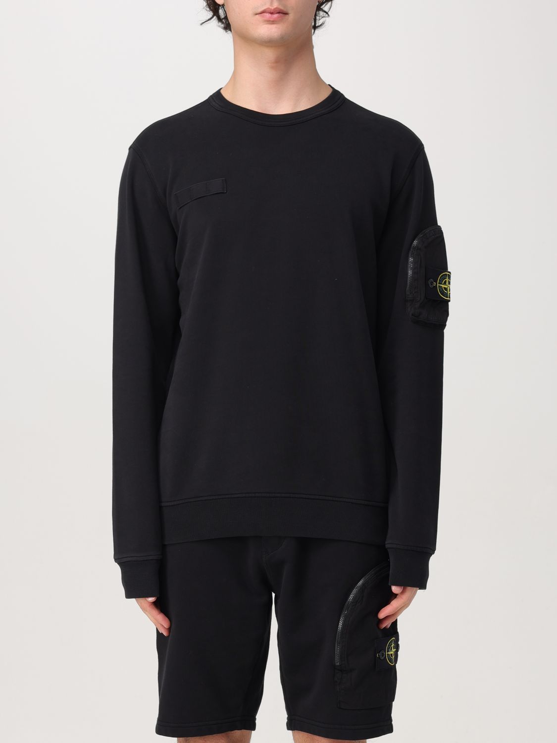 STONE ISLAND 卫衣: 卫衣 男士 Stone Island, 黑色 - Img 1