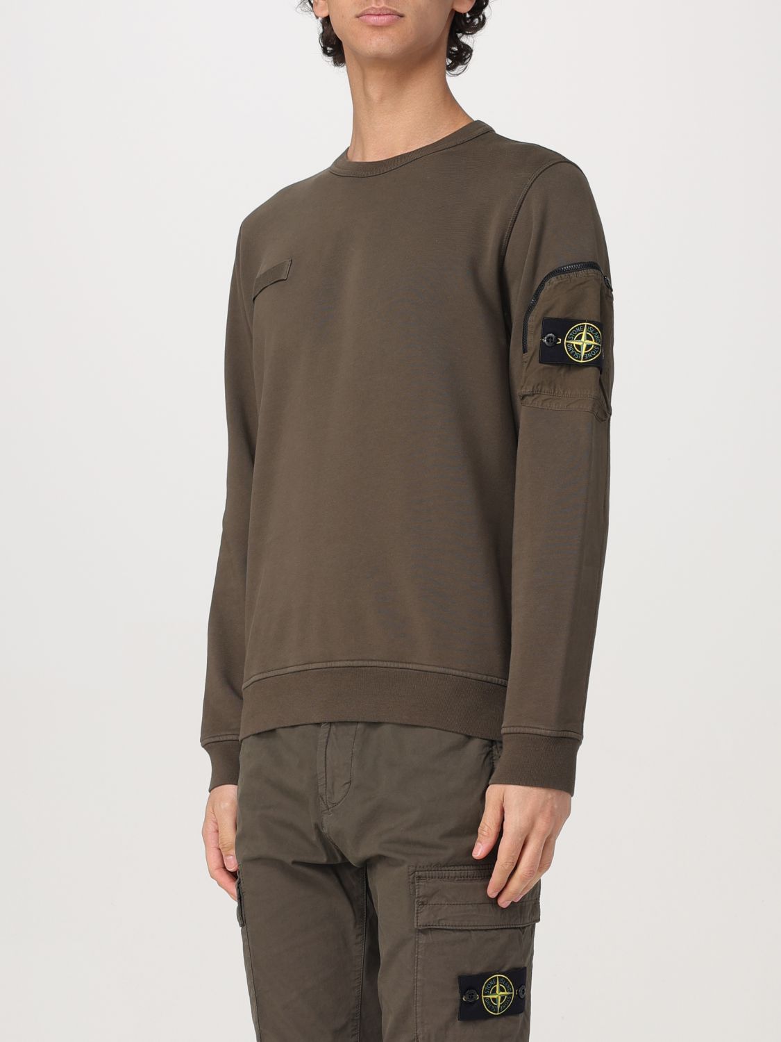 STONE ISLAND 스웨트셔츠: 스웨트셔츠 남성 Stone Island, 그린 - Img 4