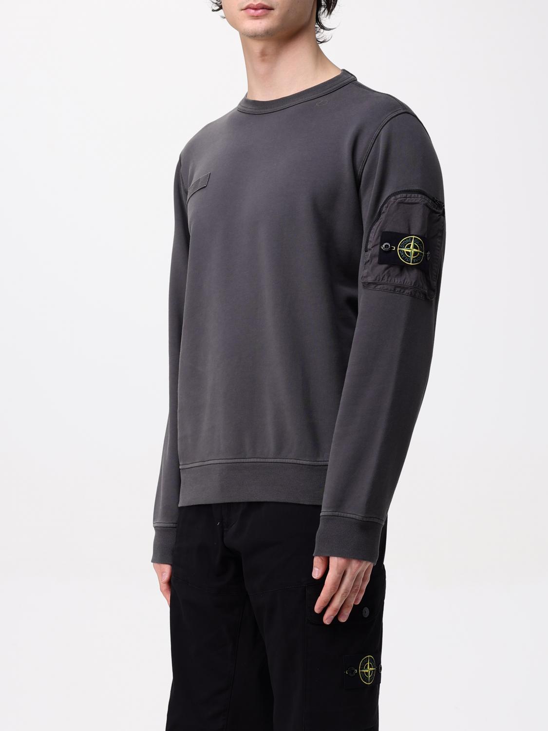 STONE ISLAND SWEATSHIRT: Sweatshirt homme Stone Island, Anthracite - Img 4