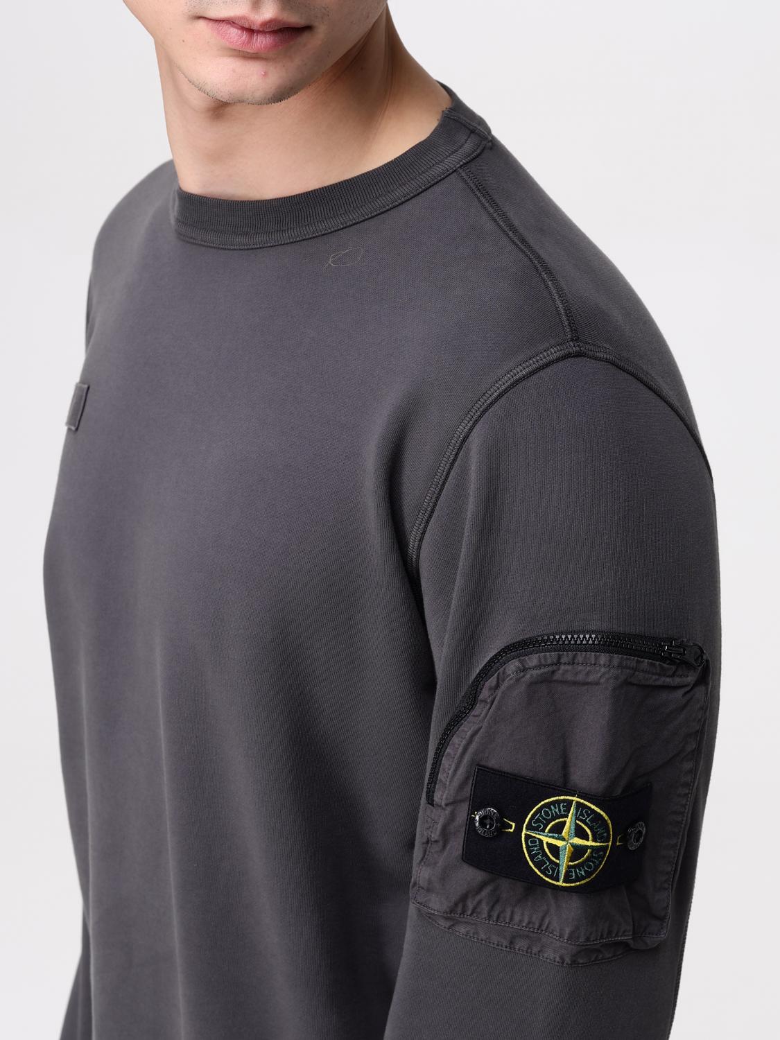 STONE ISLAND SWEATSHIRT: Sweatshirt homme Stone Island, Anthracite - Img 5