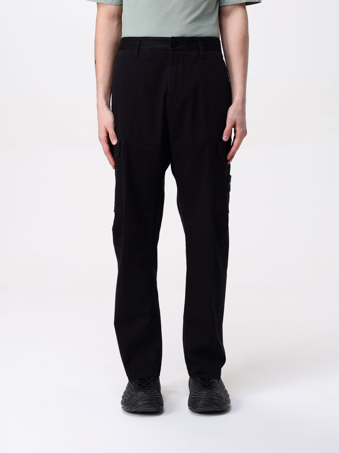 STONE ISLAND PANTALÓN: Pantalón hombre Stone Island, Negro - Img 1