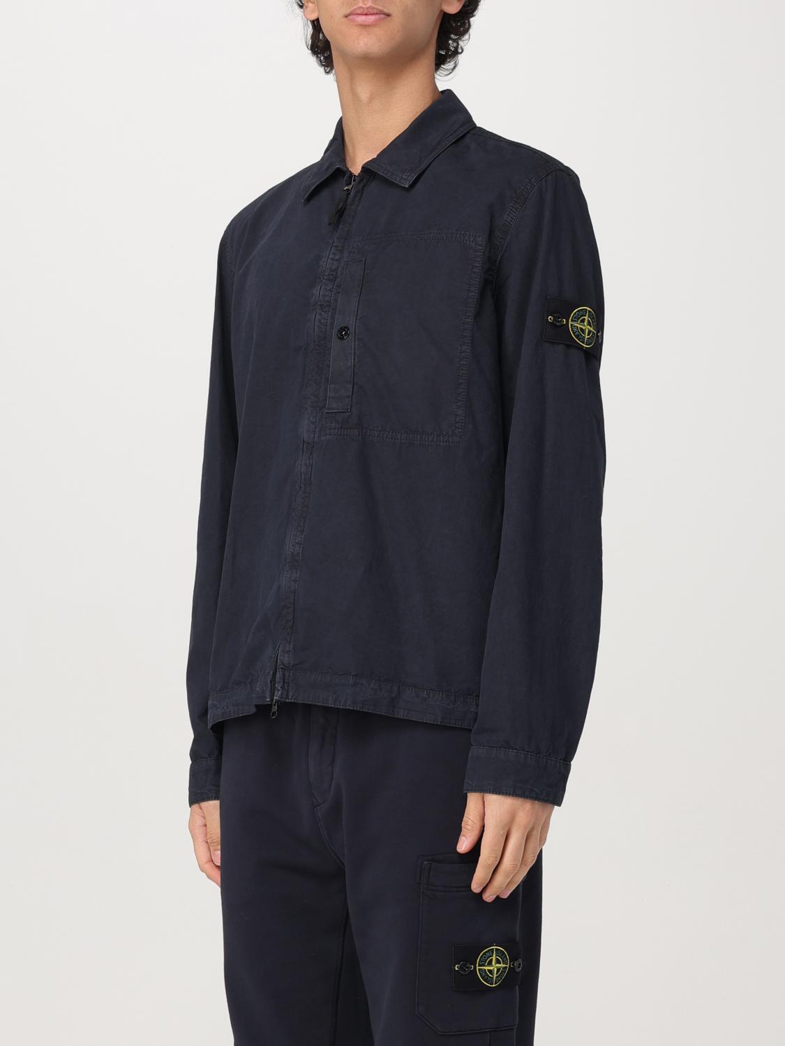 STONE ISLAND CHEMISE: Chemise homme Stone Island, Bleu - Img 4