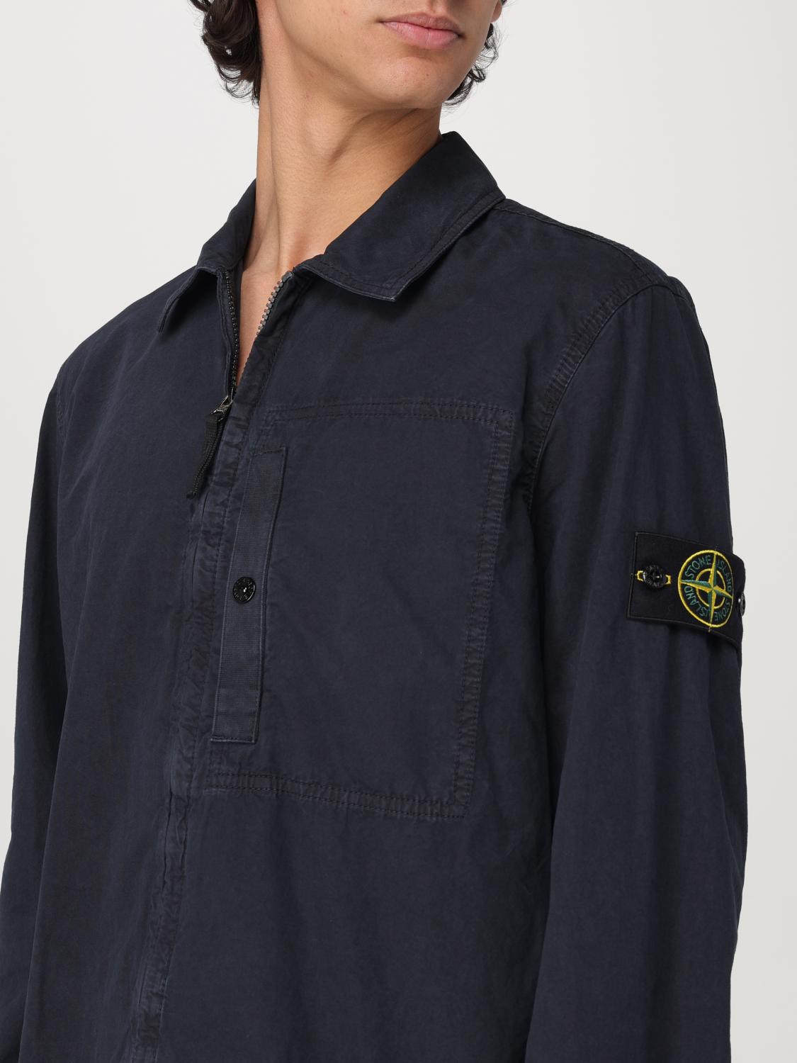 STONE ISLAND CHEMISE: Chemise homme Stone Island, Bleu - Img 5