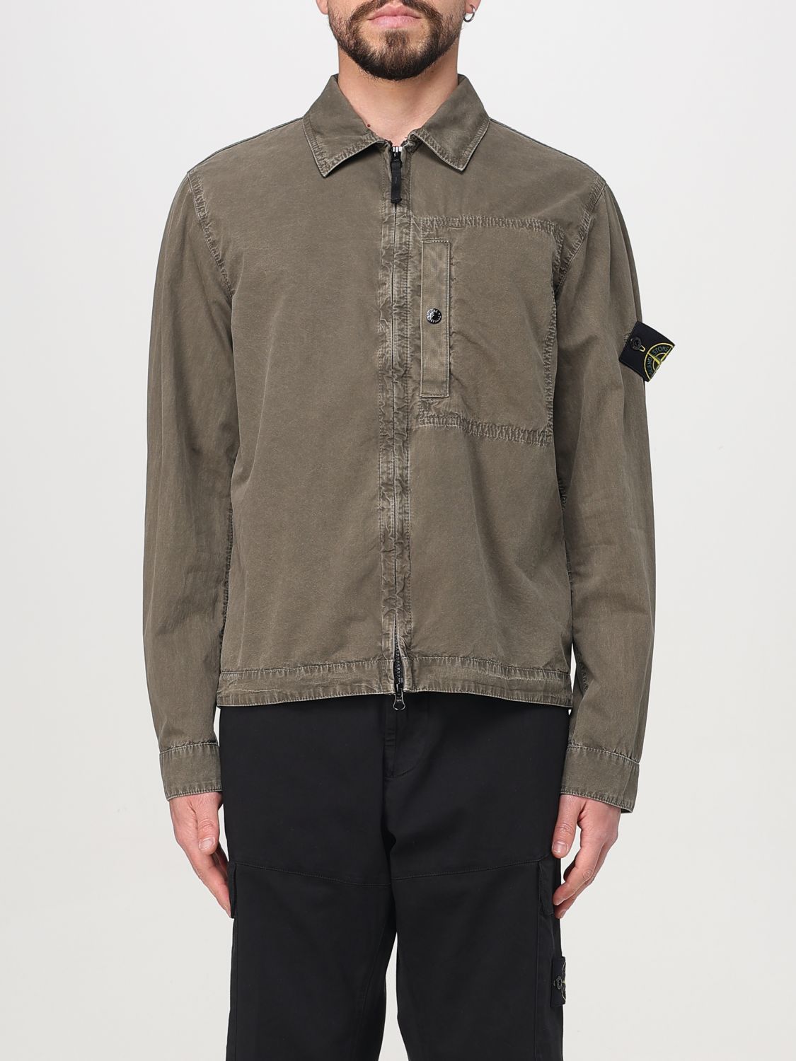 STONE ISLAND SHIRT: Shirt men Stone Island, Military - Img 1