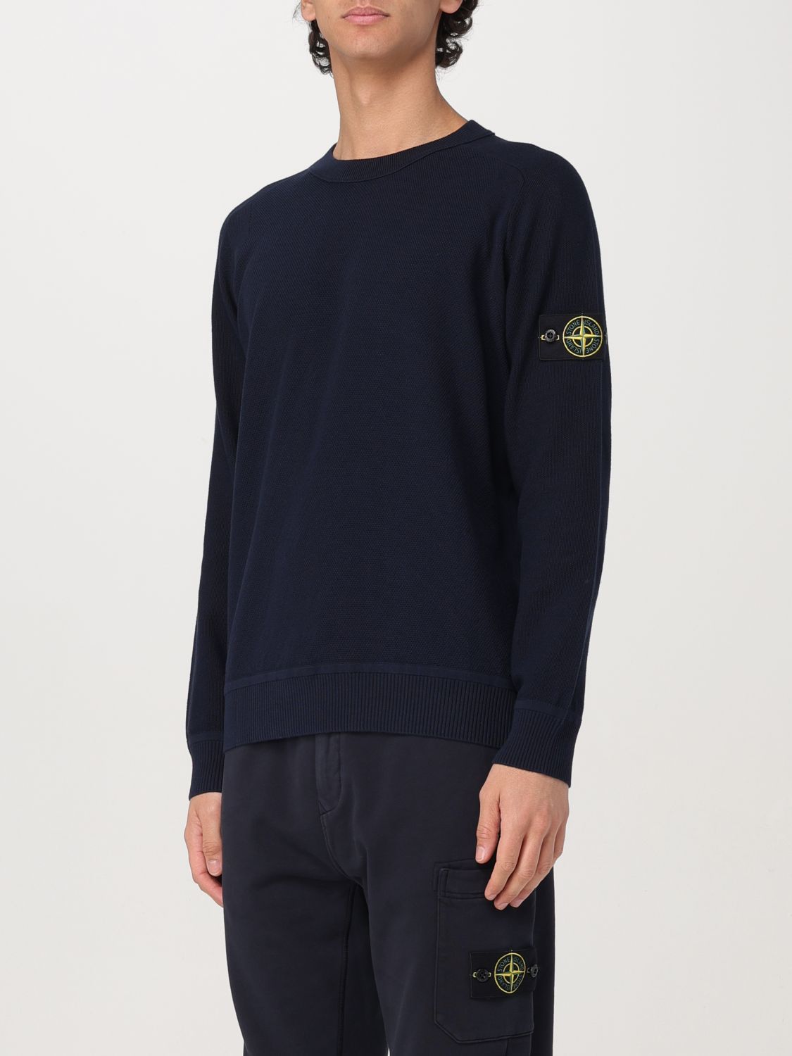 STONE ISLAND JERSEY: Jersey hombre Stone Island, Azul Oscuro - Img 4