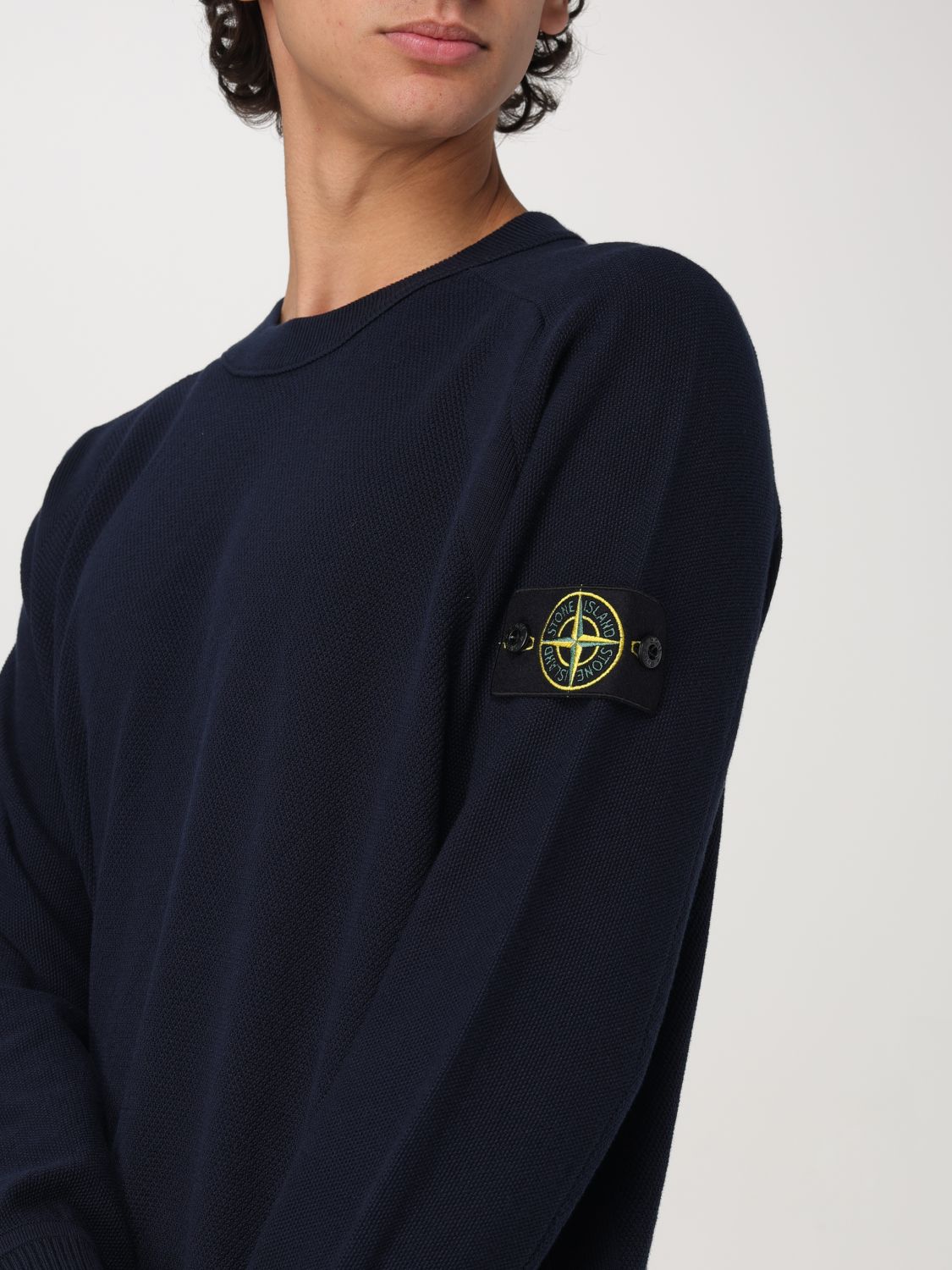 STONE ISLAND JERSEY: Jersey hombre Stone Island, Azul Oscuro - Img 5