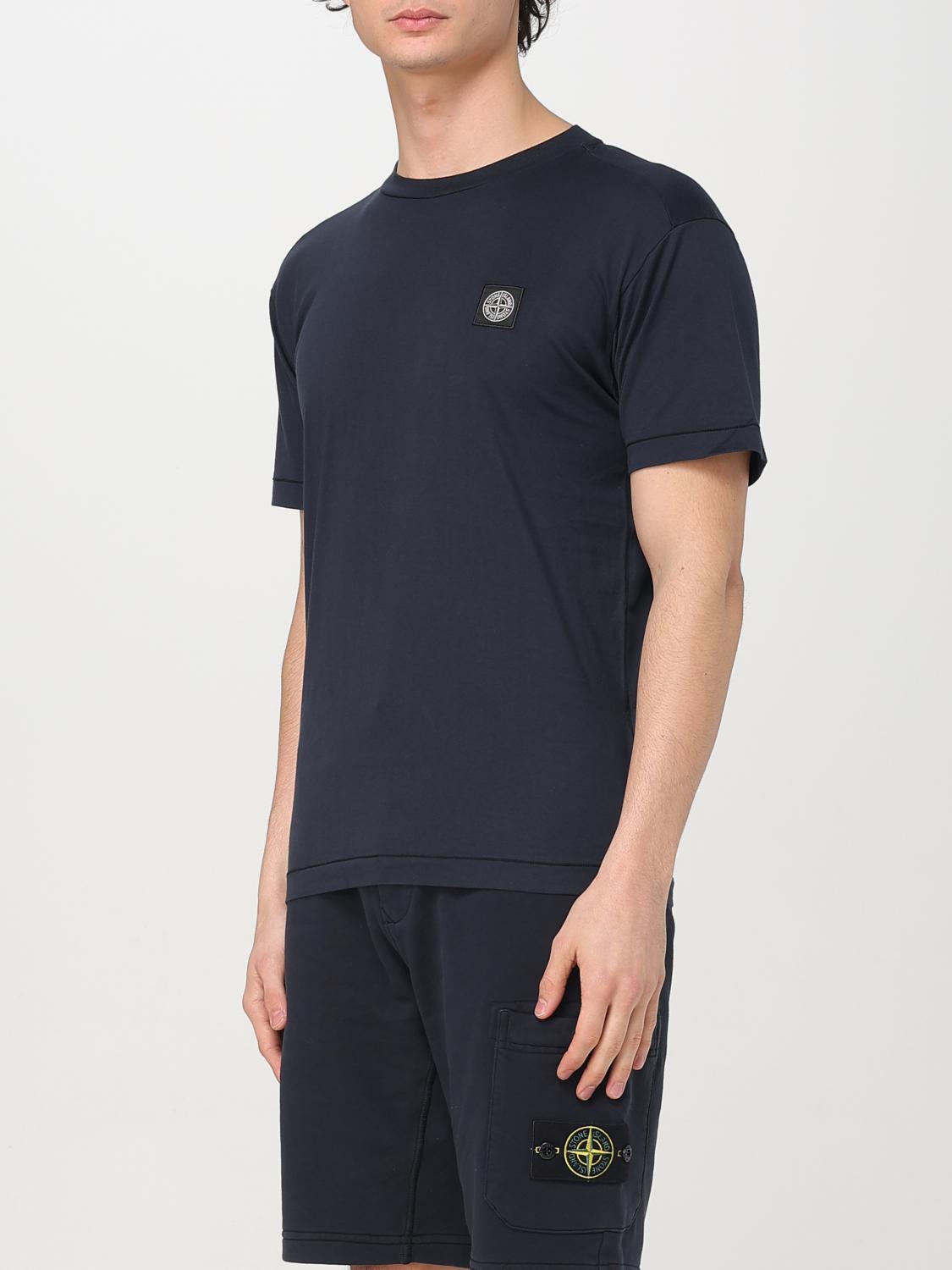 STONE ISLAND T-SHIRT: T-shirt men Stone Island, Blue - Img 3