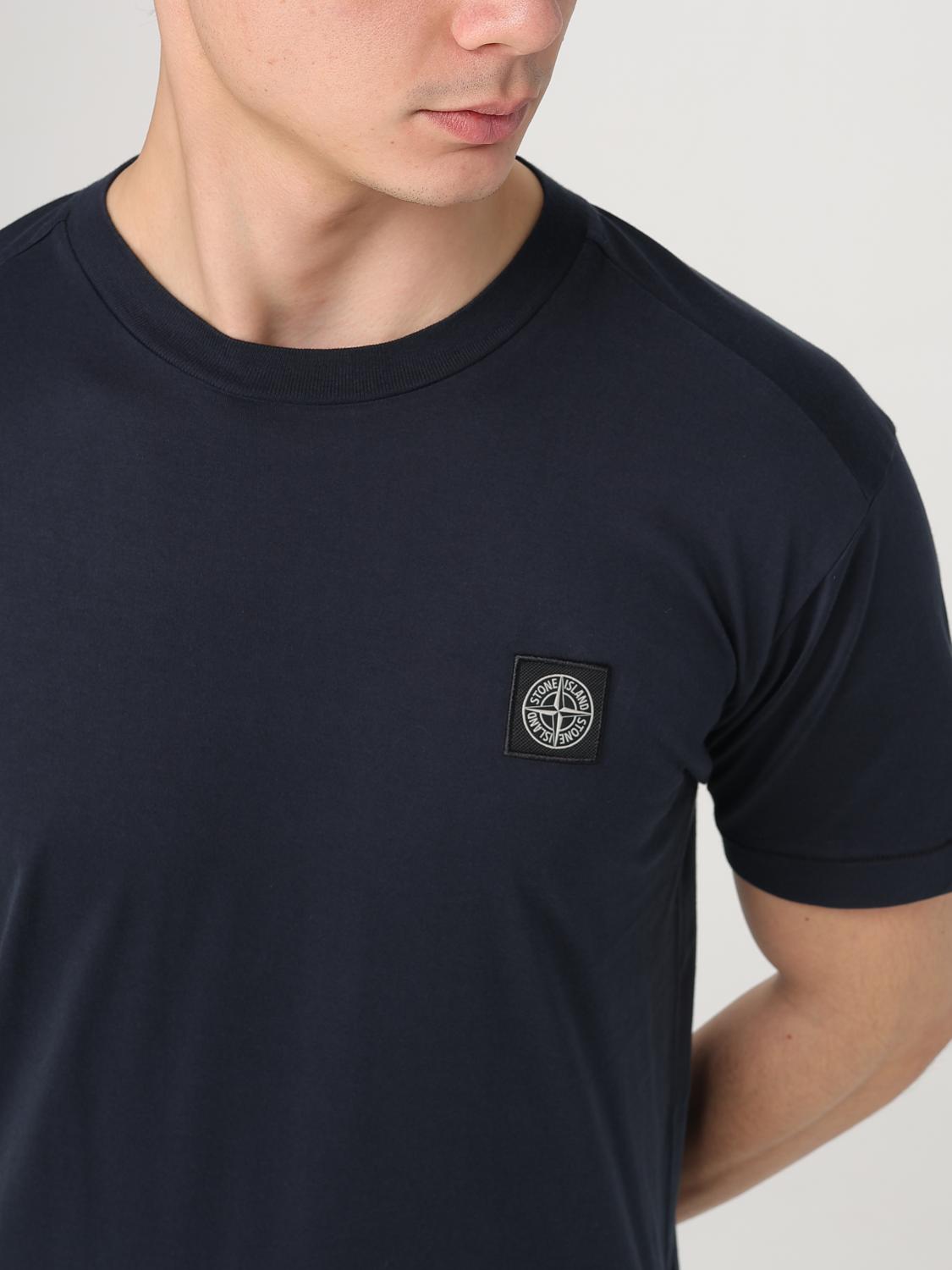 STONE ISLAND T-SHIRT: T-shirt men Stone Island, Blue - Img 4