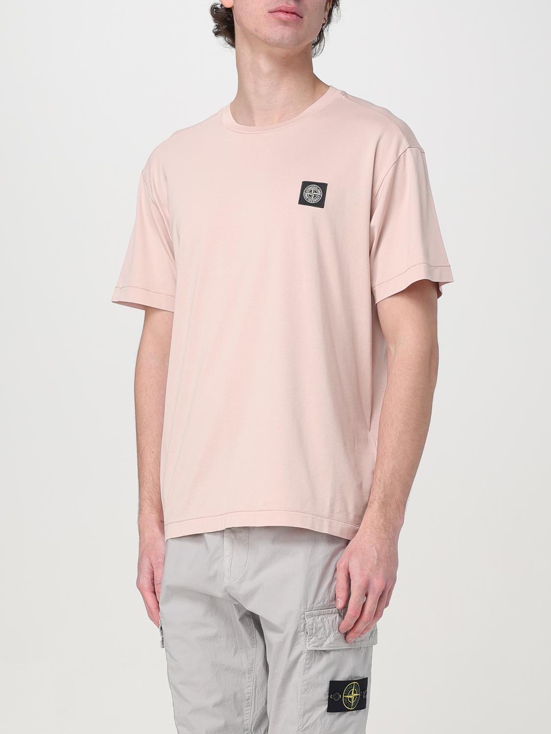 STONE ISLAND T-SHIRT: T-shirt men Stone Island, Pink - Img 3