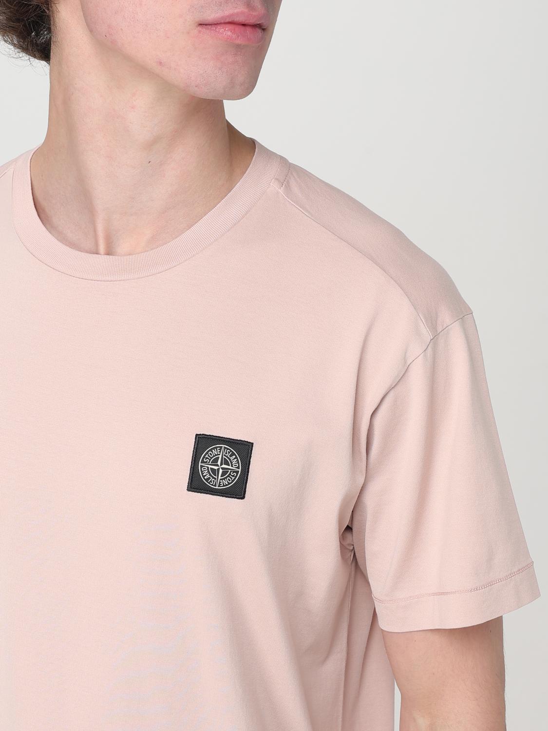 STONE ISLAND T-SHIRT: T-shirt men Stone Island, Pink - Img 4