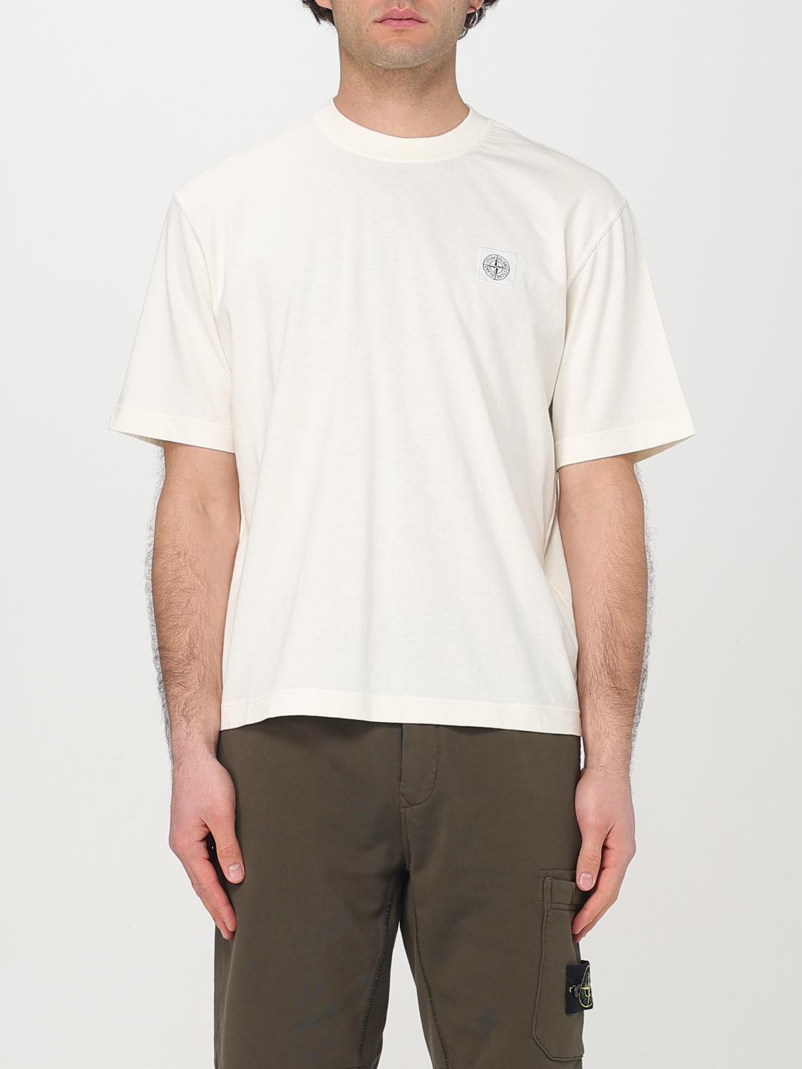 STONE ISLAND T-SHIRT: T-shirt men Stone Island, Ivory - Img 1