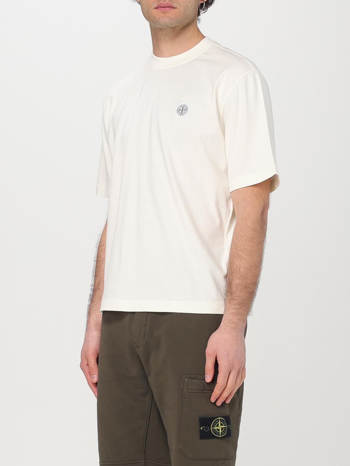 STONE ISLAND T-SHIRT: T-shirt men Stone Island, Ivory - Img 3