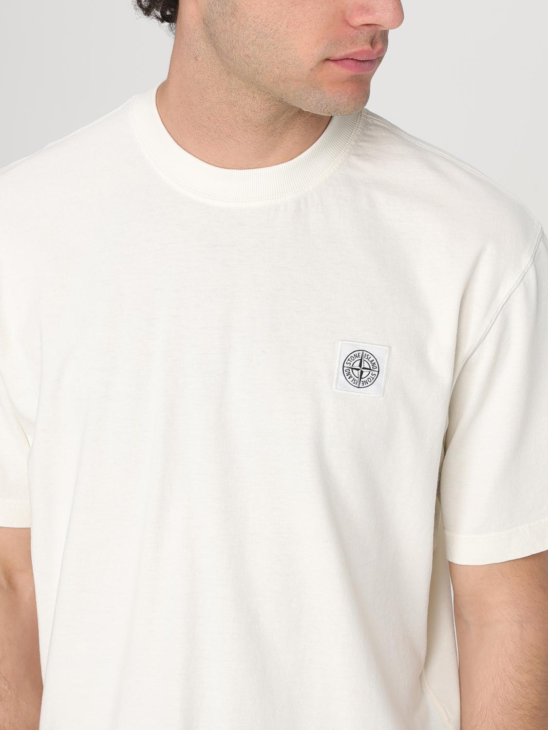 STONE ISLAND T-SHIRT: T-shirt men Stone Island, Ivory - Img 4