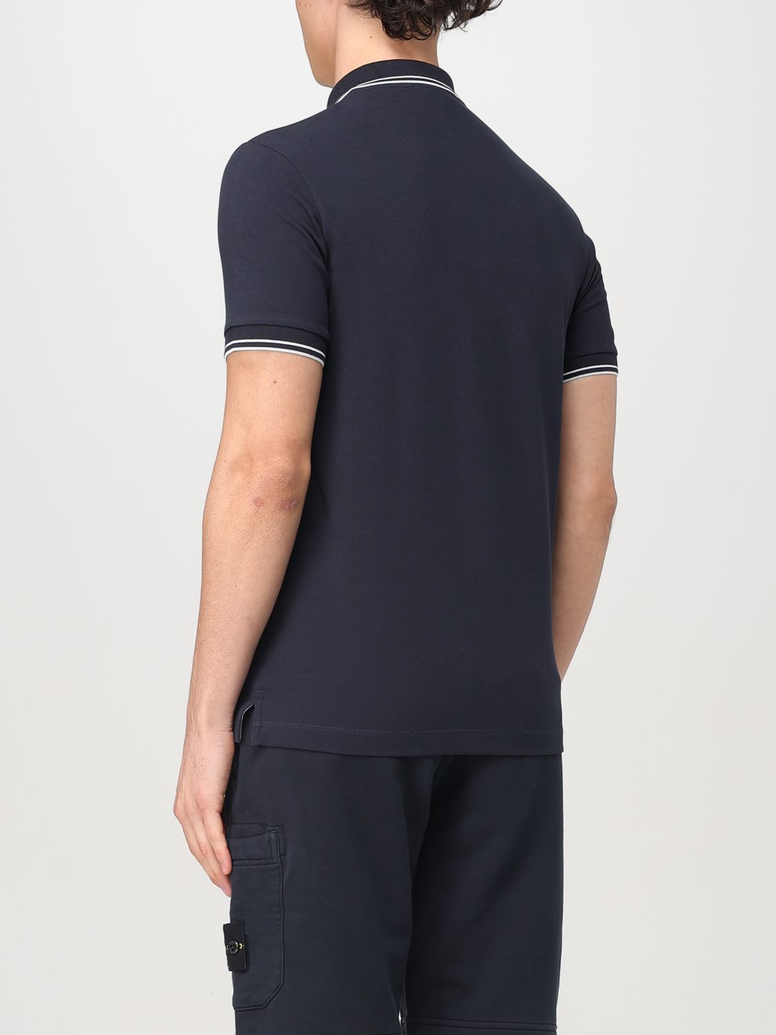 STONE ISLAND POLO SHIRT: Polo shirt men Stone Island, Blue - Img 3