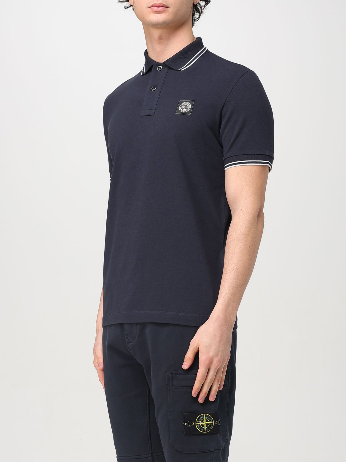 STONE ISLAND POLO SHIRT: Polo shirt men Stone Island, Blue - Img 4