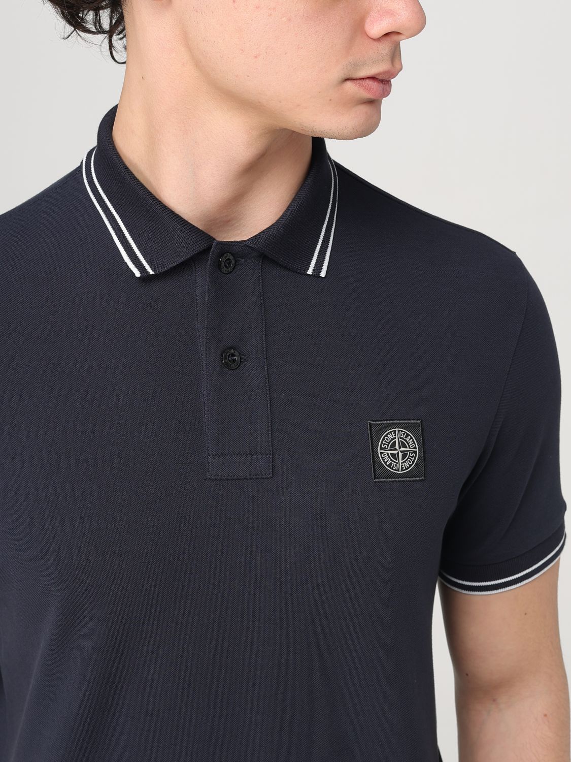 STONE ISLAND POLO SHIRT: Polo shirt men Stone Island, Blue - Img 5